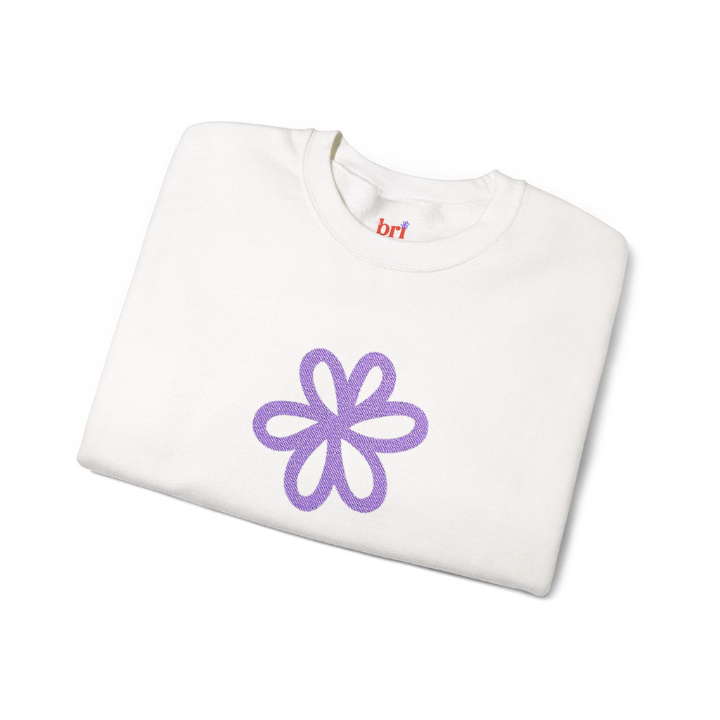 Purple Daisy Crewneck Sweatshirt
