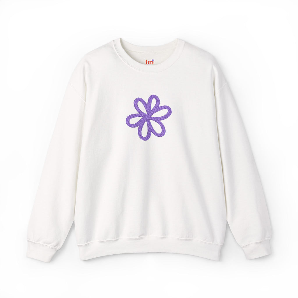 Purple Daisy Crewneck Sweatshirt