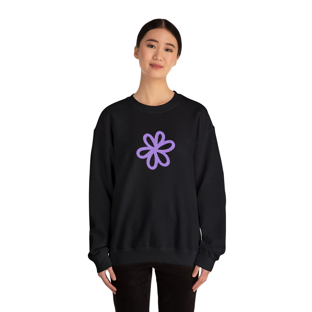 Purple Daisy Crewneck Sweatshirt