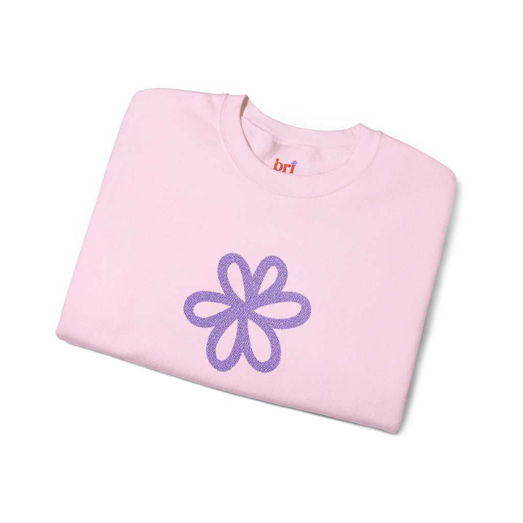 Purple Daisy Crewneck Sweatshirt
