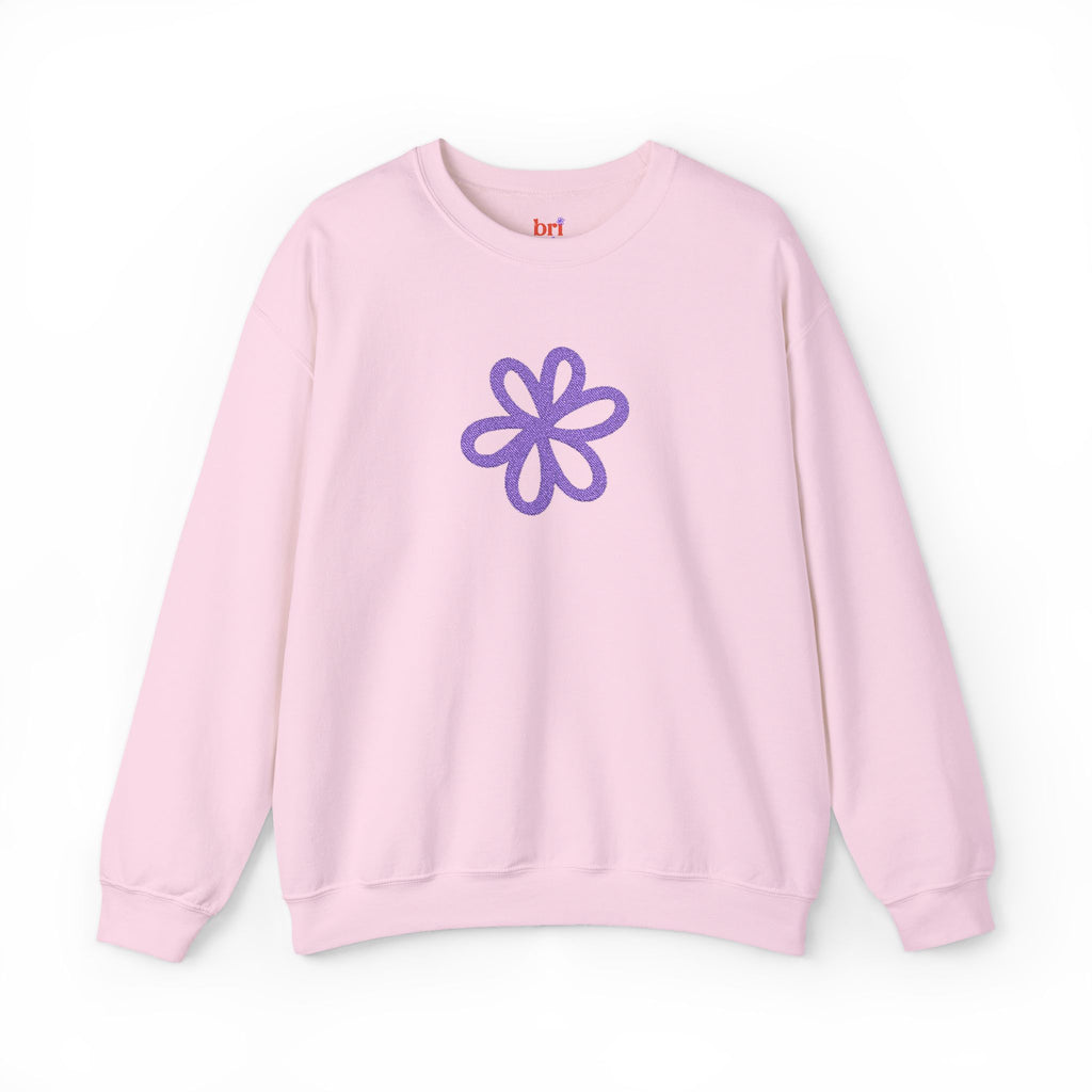 Purple Daisy Crewneck Sweatshirt