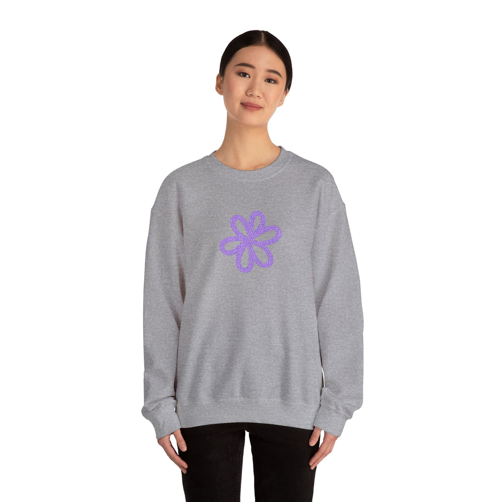 Purple Daisy Crewneck Sweatshirt