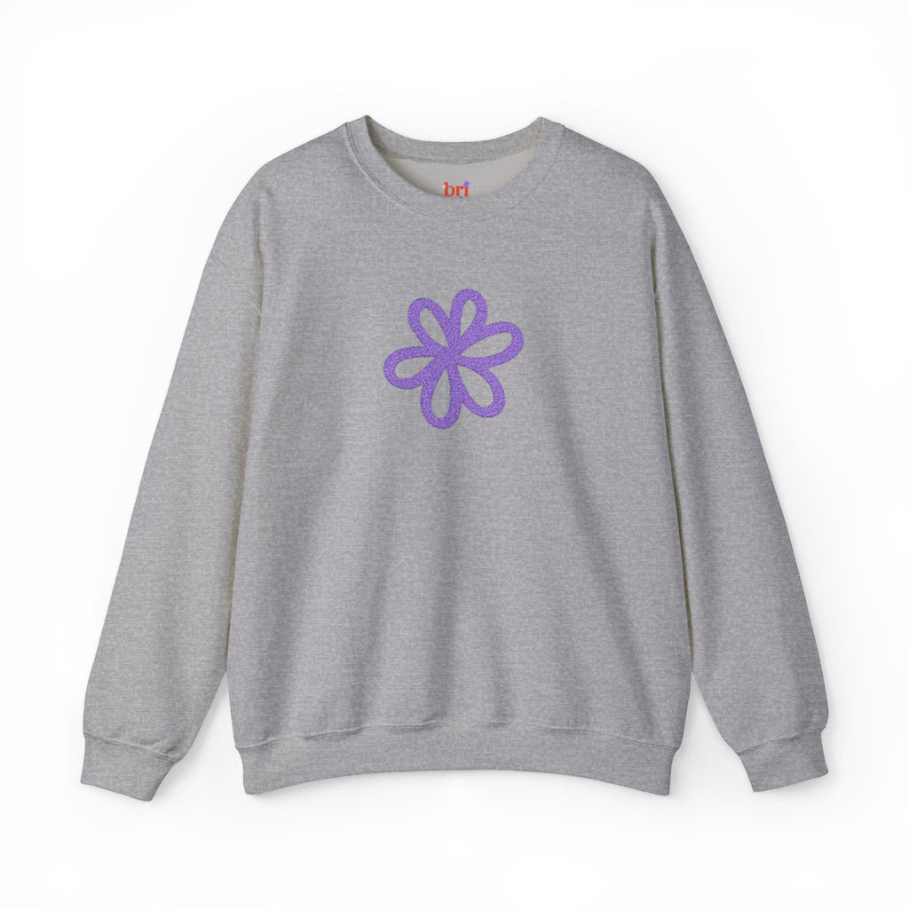 Purple Daisy Crewneck Sweatshirt