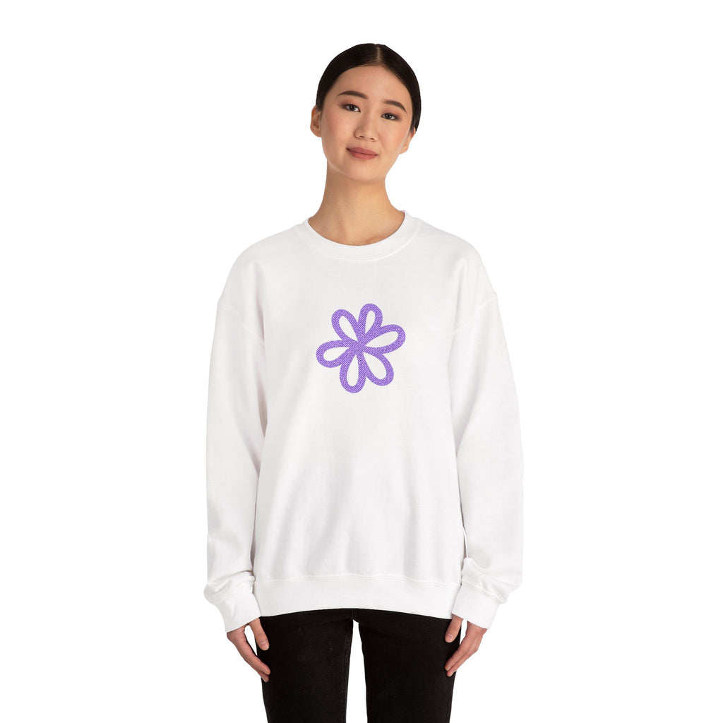 Purple Daisy Crewneck Sweatshirt