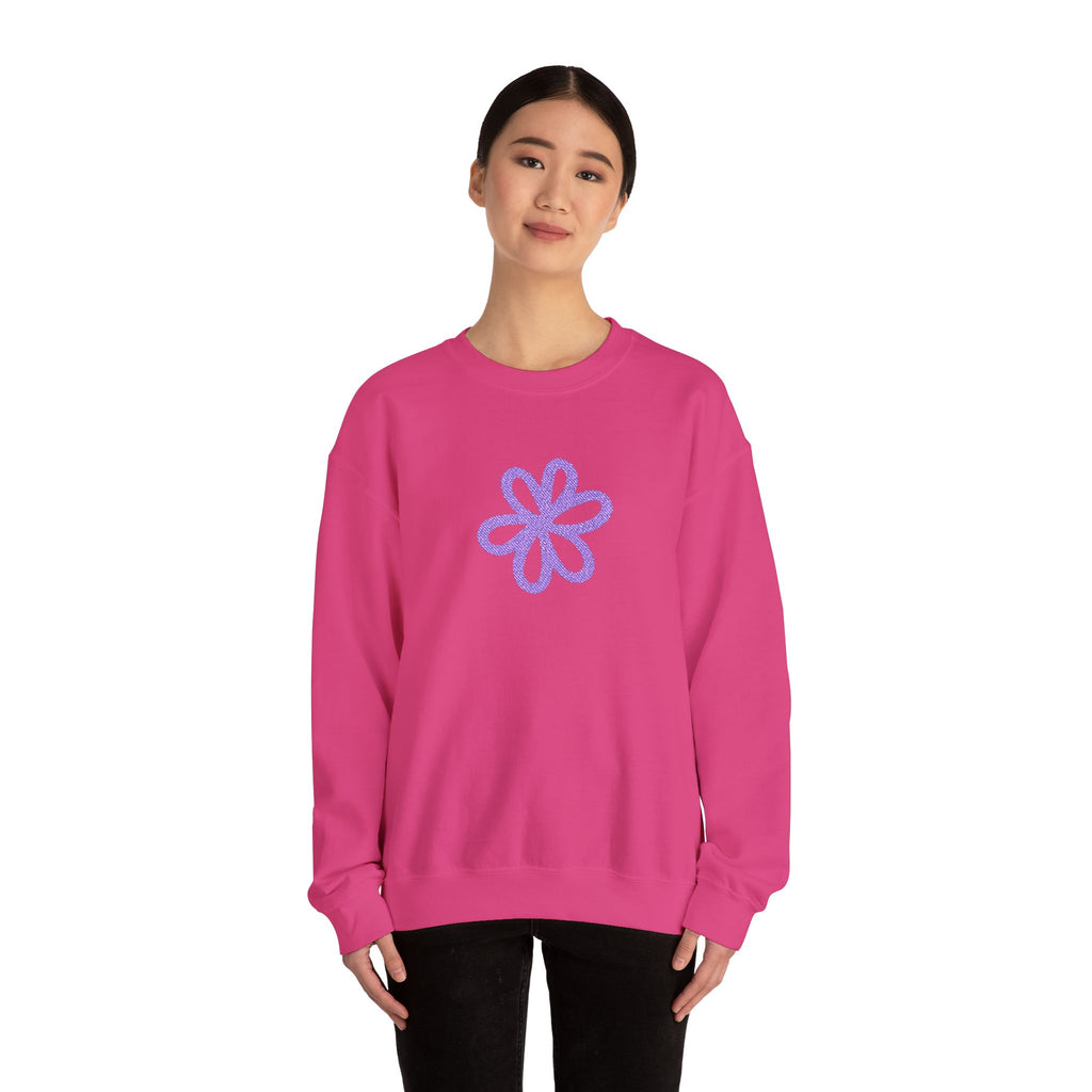 Purple Daisy Crewneck Sweatshirt