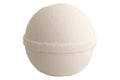 Beige bath bomb on a white background